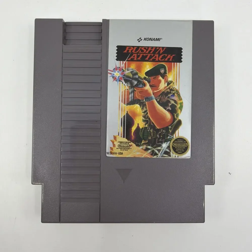 Rush'n Attack Nintendo NES 5-Screw Cartridge Only Authentic Tested Konami 1987